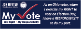 My Vote Logo. My Vote. My Right. My Responsibility. 